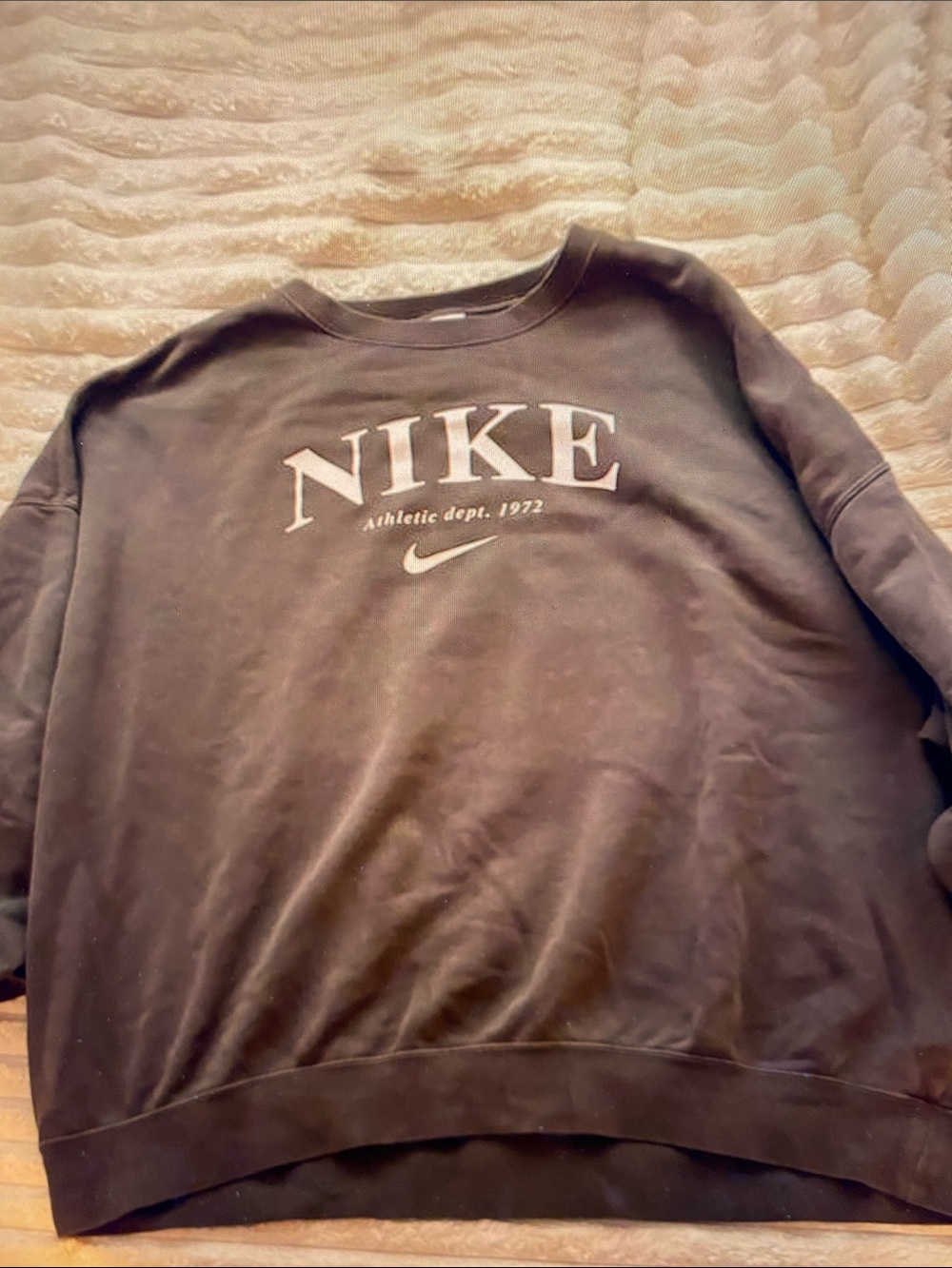 Nike Black Crewneck Sweatshirt with Large White Logo